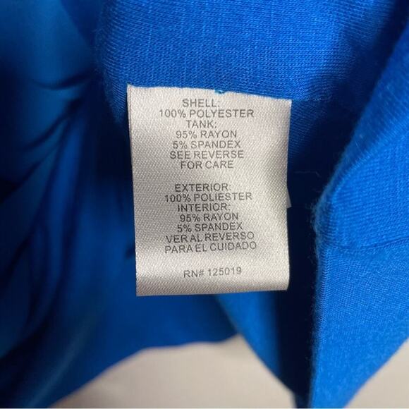 Y2K Joseph A  Blouse SZ 1X Cobalt  Blue Women's Drape 1980’s-90’s Boho - Picture 8 of 9